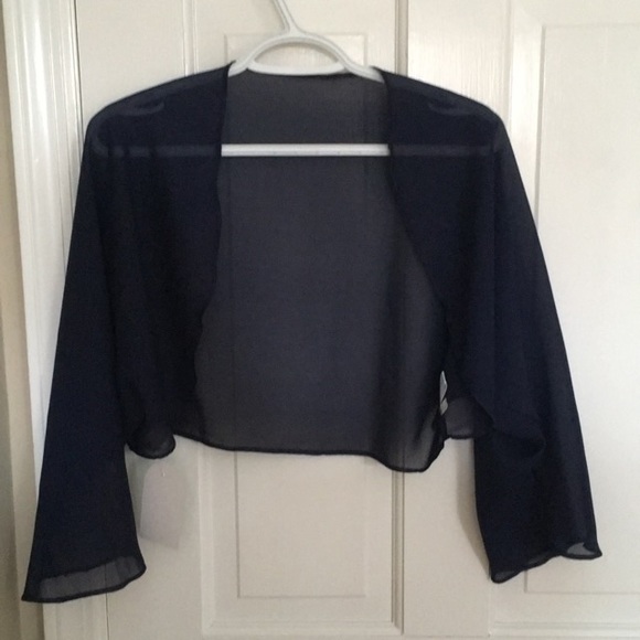 navy blue sheer jacket